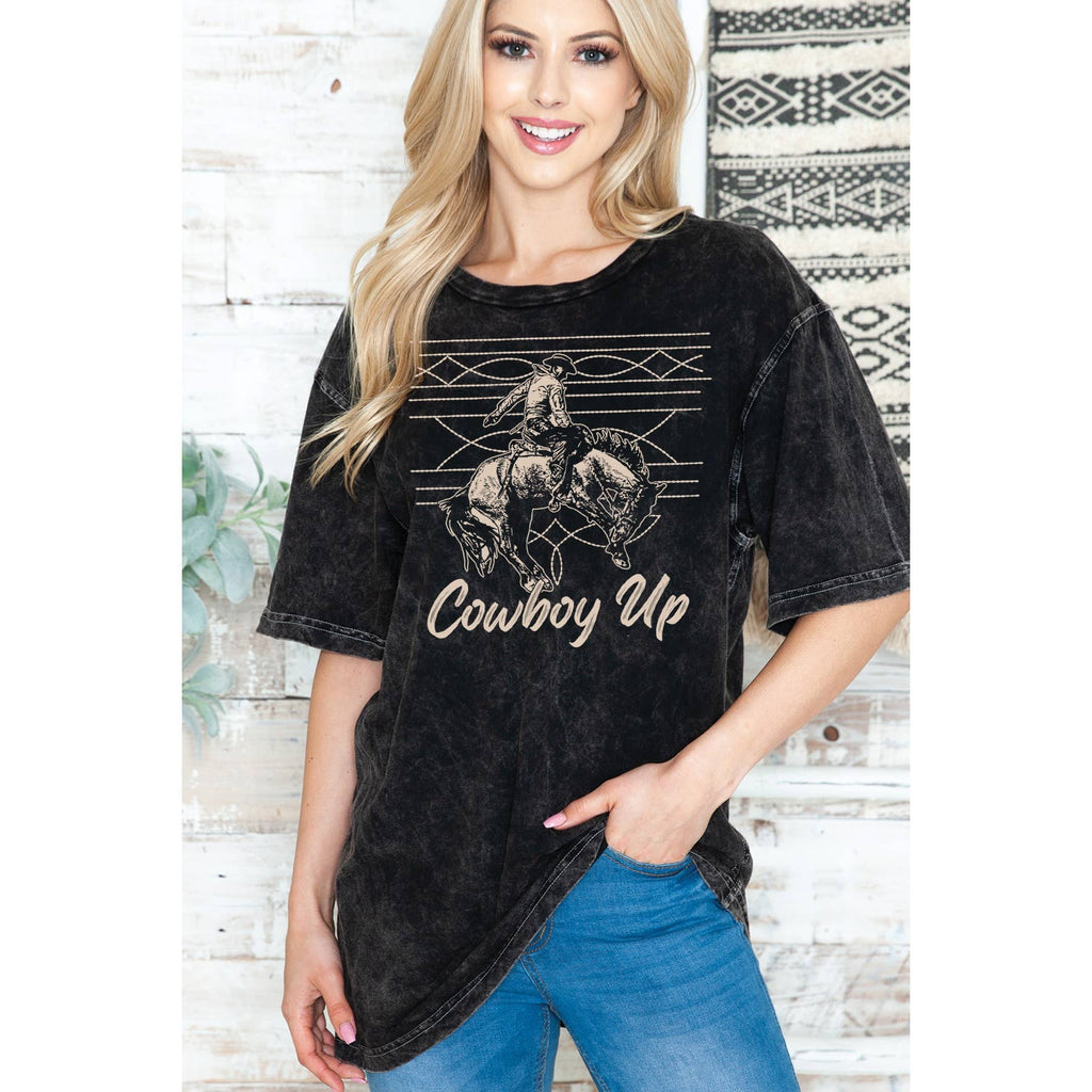 Cowboy Up-Unisex Oversized Mineral Wash
