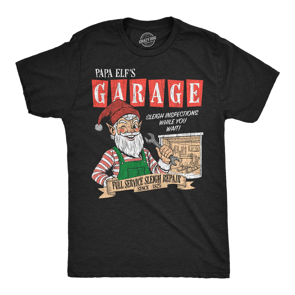 Papa Elfs Garage Men's T Shirt