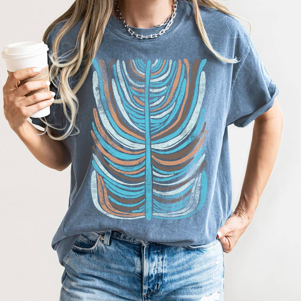 Boho Folk Art Vintage Stripe Floral T-Shirt