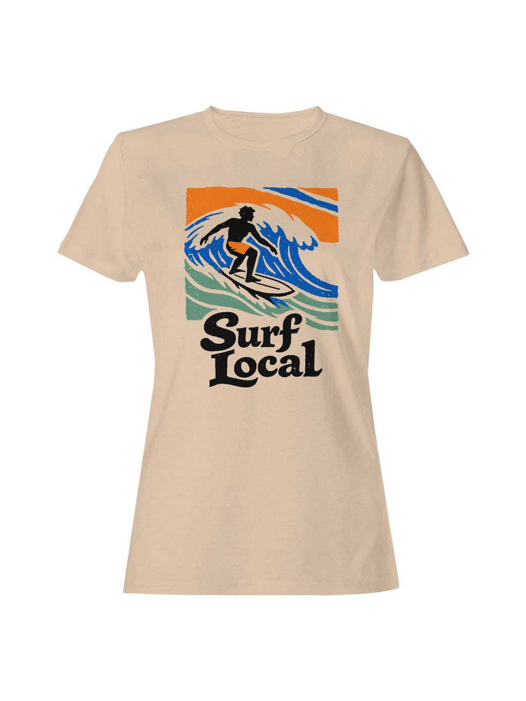 Surf Local Wave Rider Design Women's T-Shirt