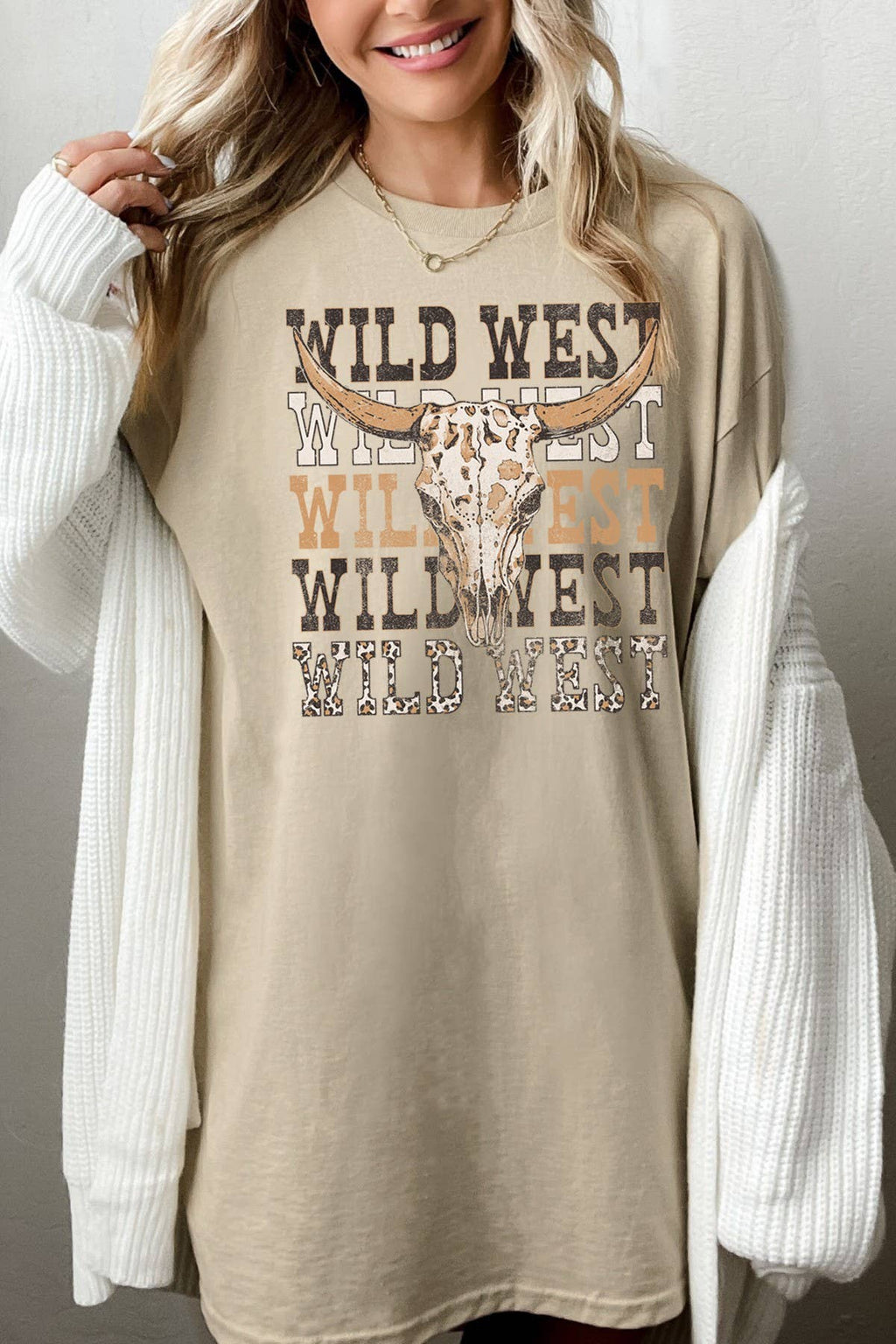Wild West- Unisex Oversized Graphic Print Top