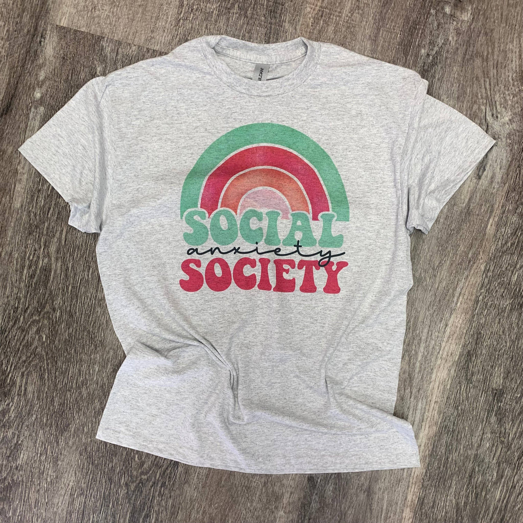 Social Anxiety Society On Ash Gray Tee