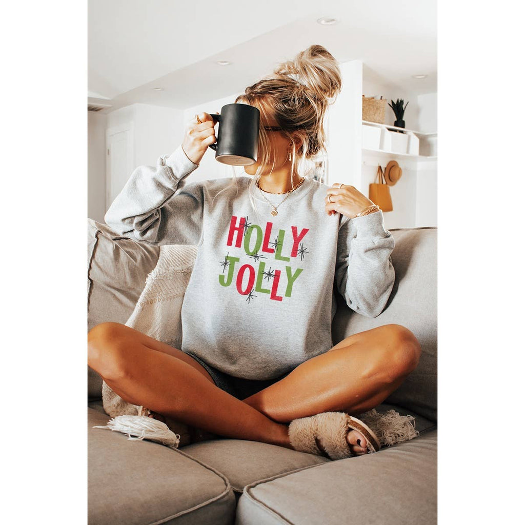 Holly Jolly Vintage  Graphic Sweat Shirts