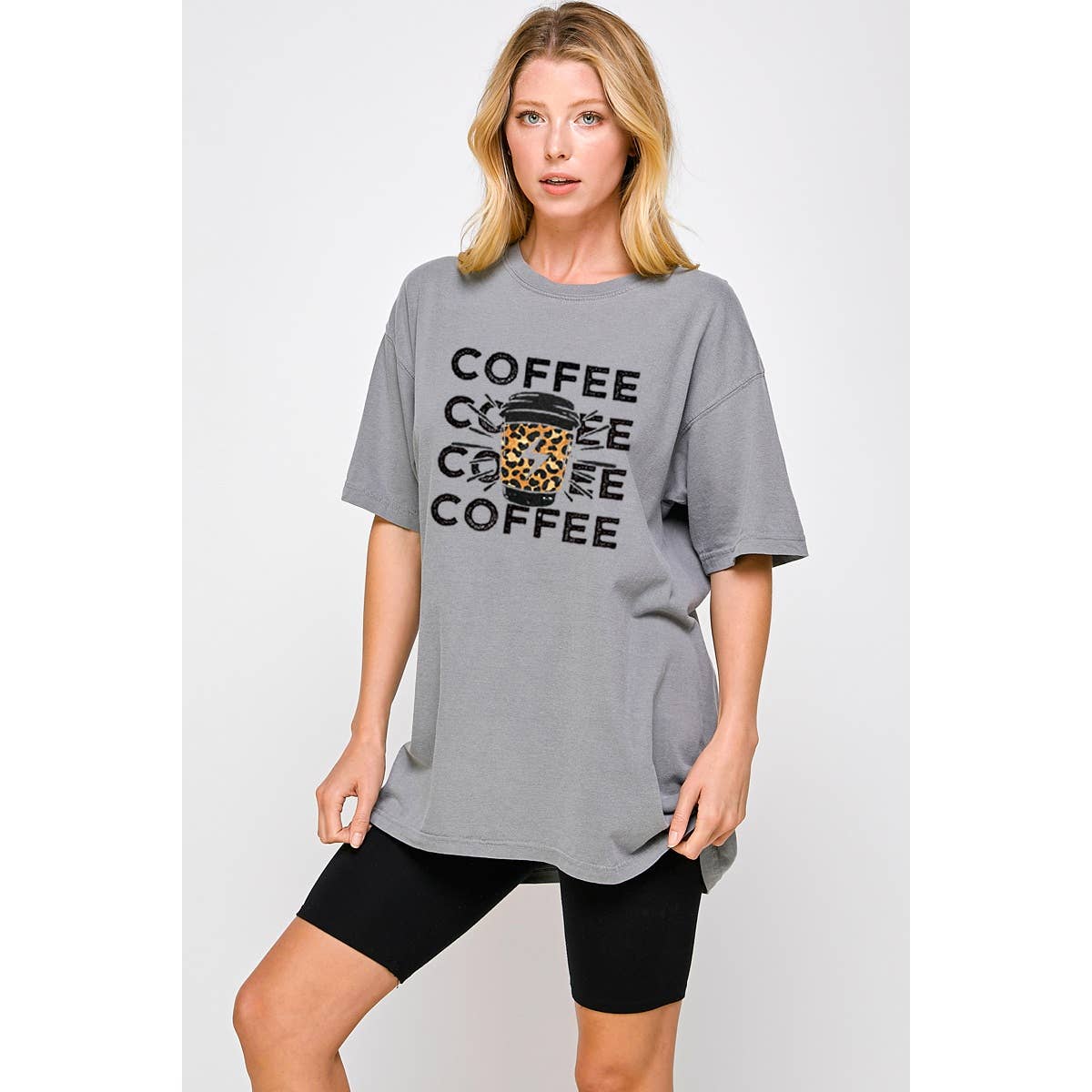 Coffee  Vintage Graphic Oversized Tee