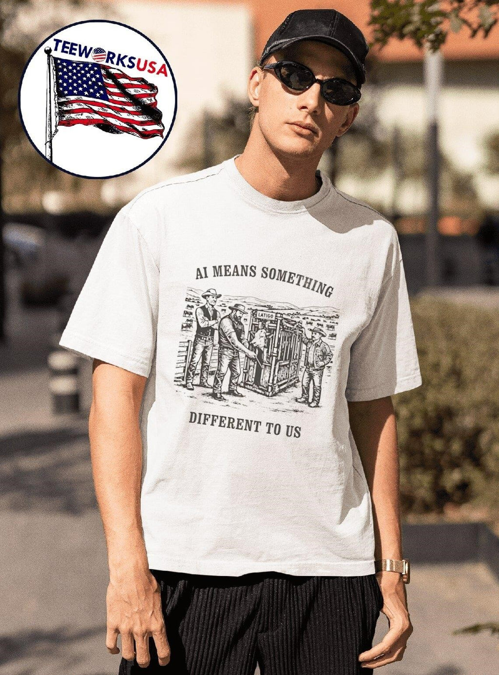 Ai Means Something Different To Us Cowboys Cattle Chute Shirt