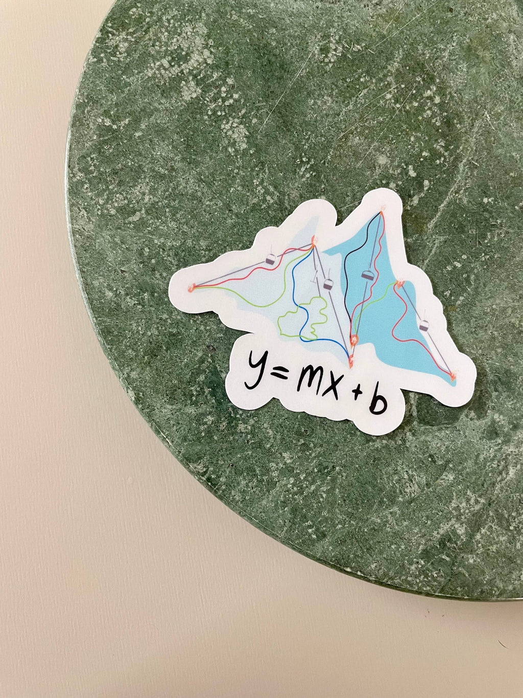 Skiing Snowboarding Pun Die-Cut Sticker