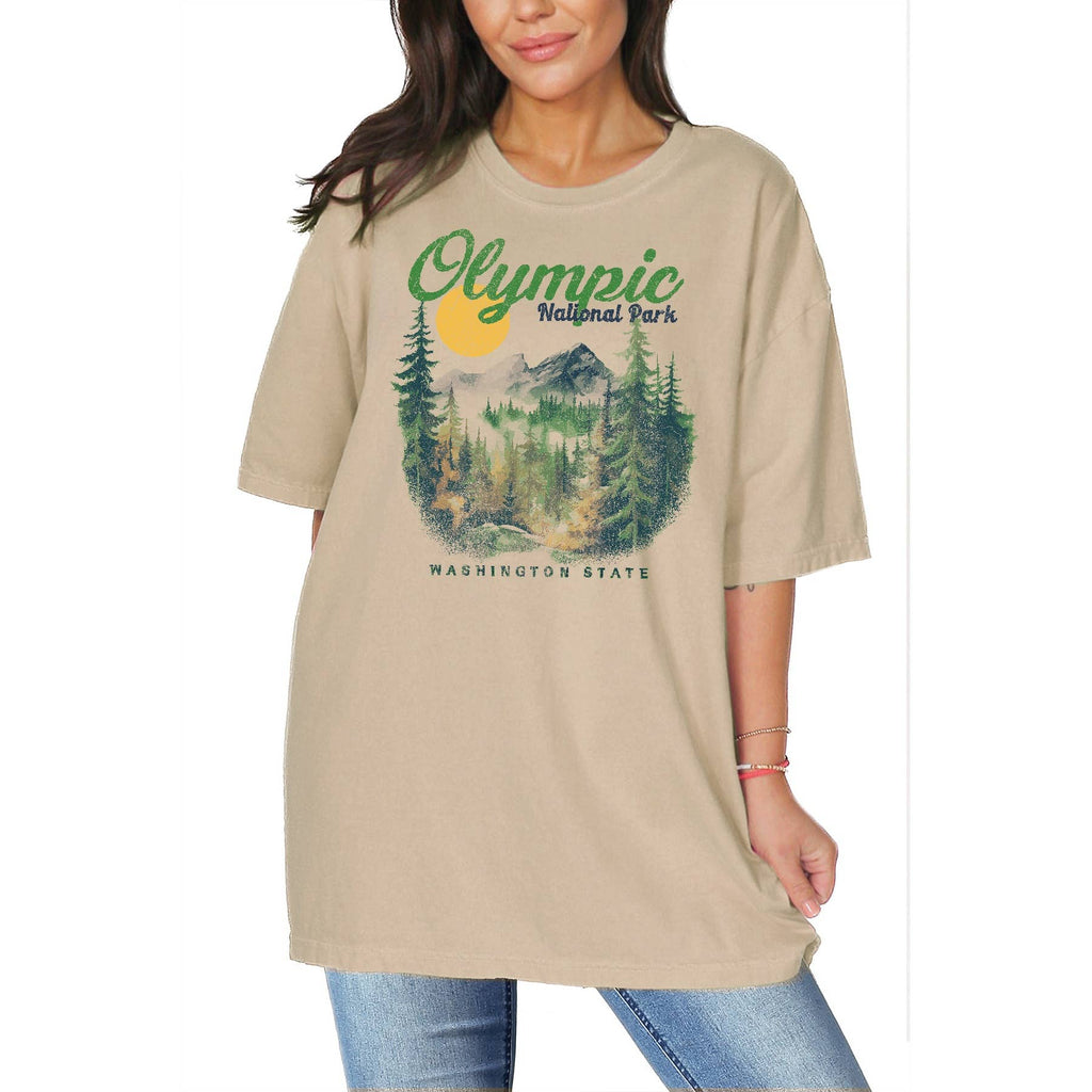 Olympic National Park Washington State Oversized Unisex Tee