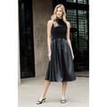 Sleeveless Mixed Media Maxi Dress