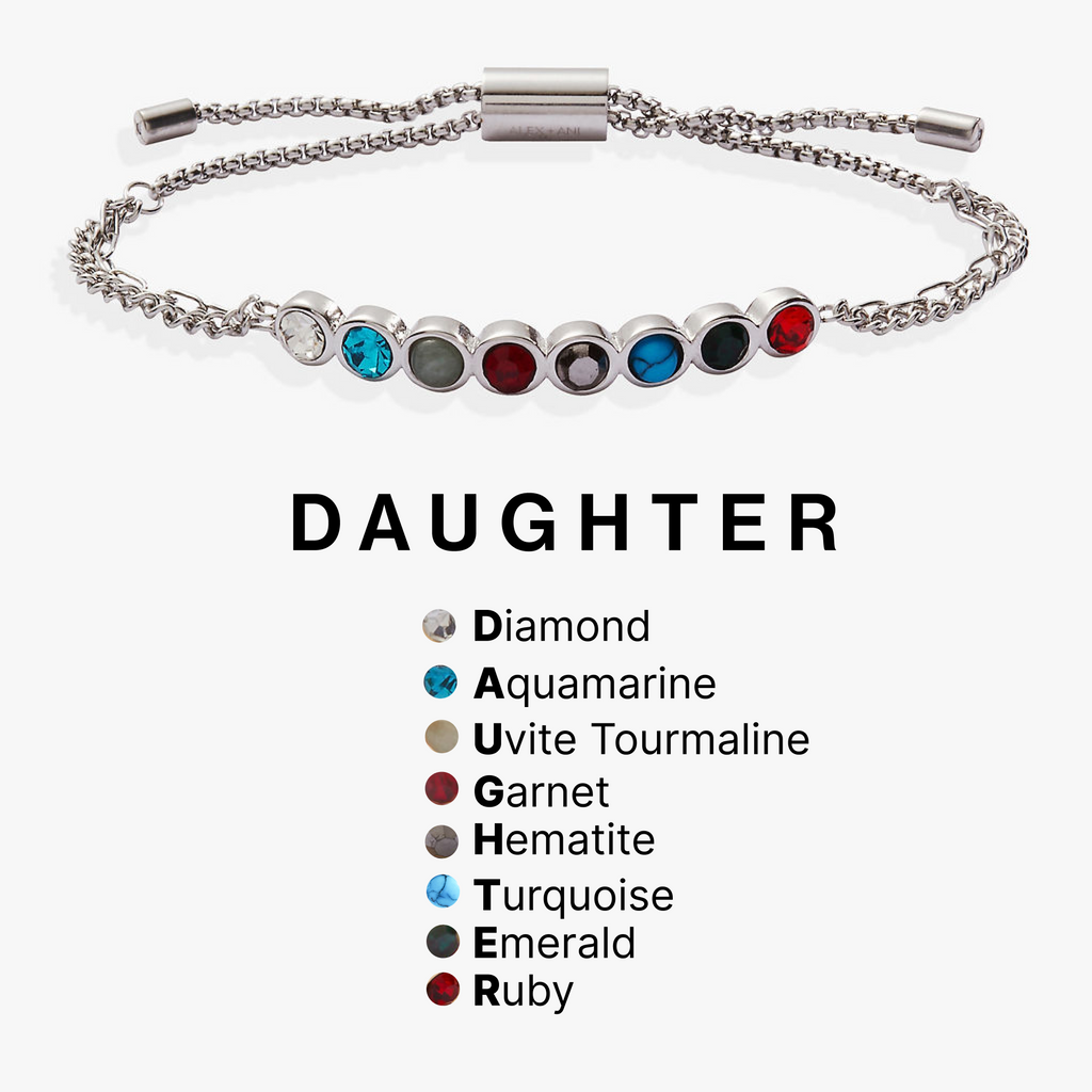 Daughter Hidden Message Acrostic Bolo Bracelet T-Shirts