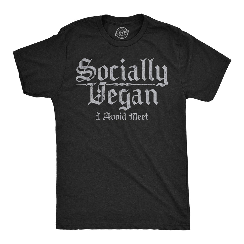 Socially Vegan I Avoid Meet Men's T Shirt