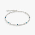 March Birthstone Aquamarine Curb Chain Bracelet T-Shirts