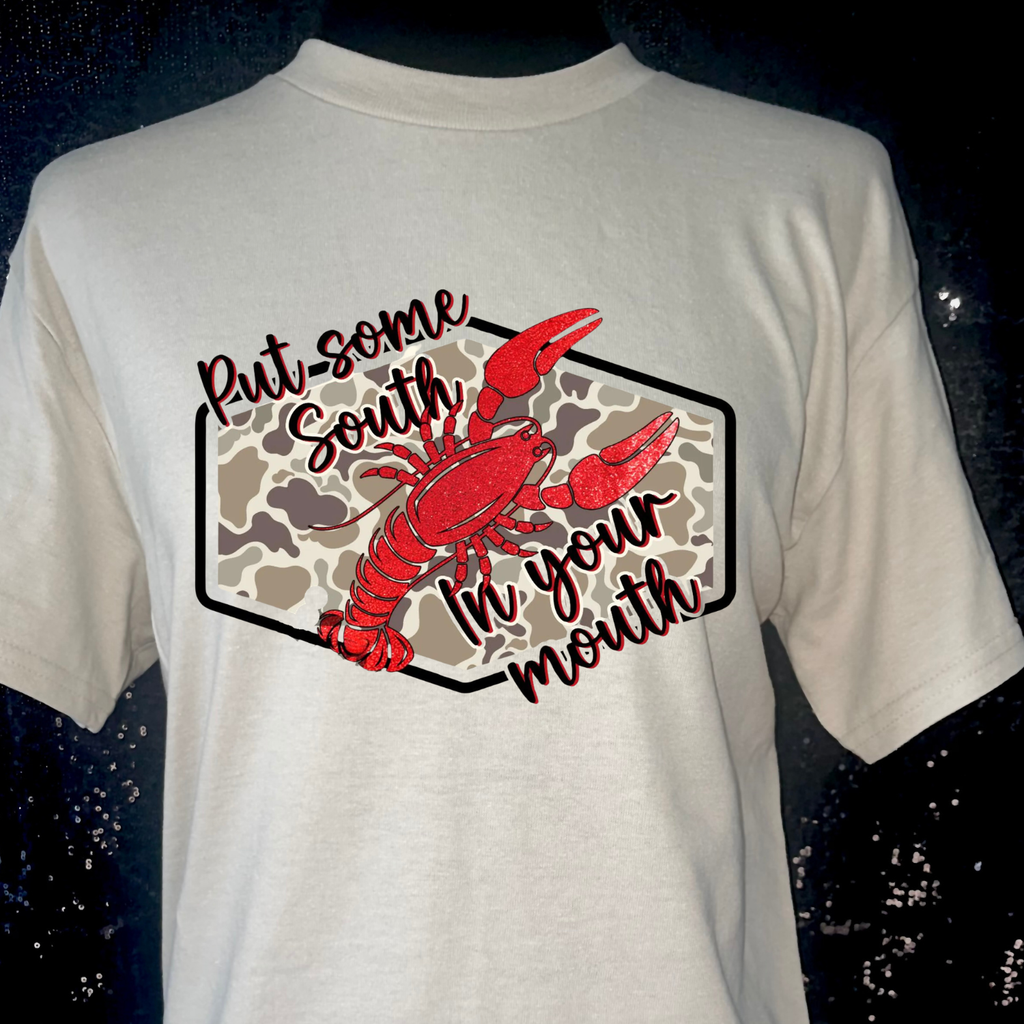Put Some South in Your Mouth Crawfish T-Shirt
