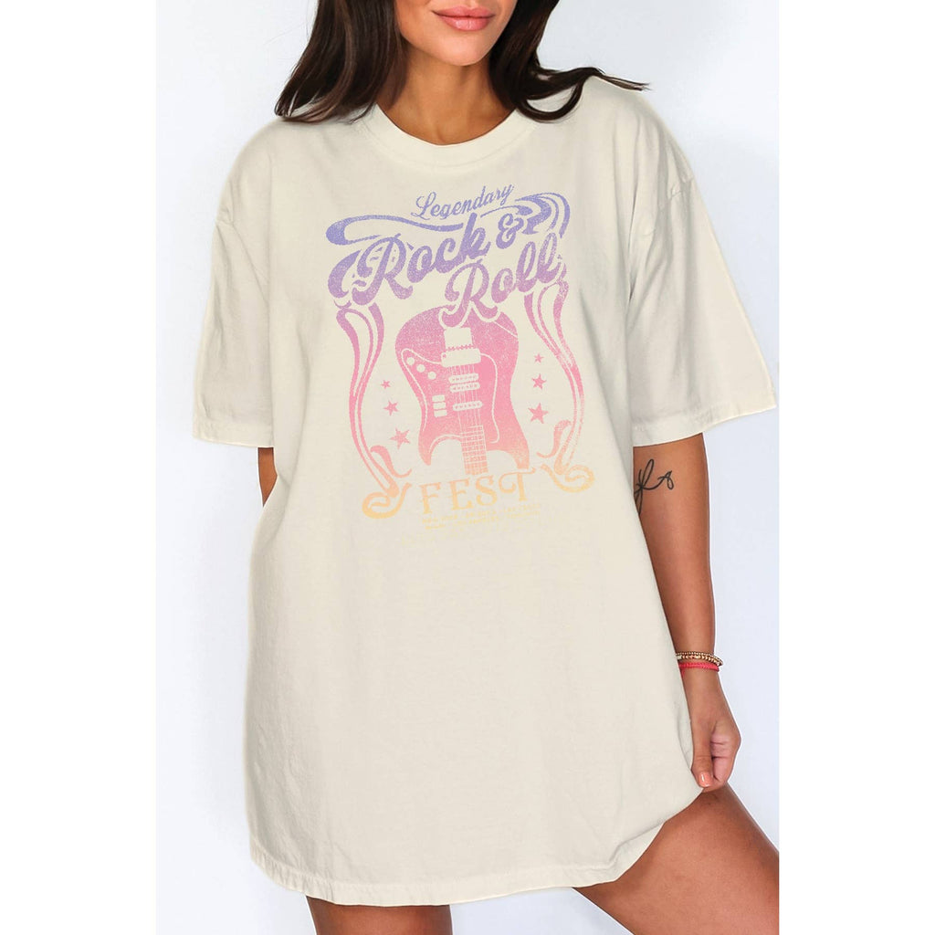 Rock N Roll - Oversized Unisex T Shirt