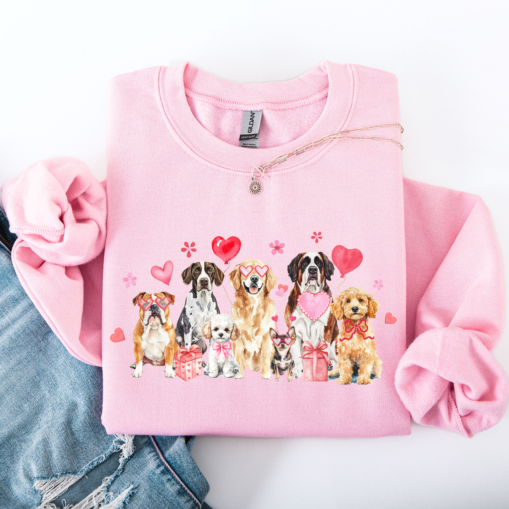 Valentine's Day Dogs, Adorable, Love Sweatshirt