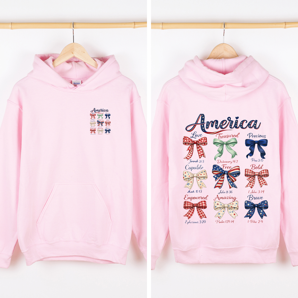 America, Bows, Colorful, 4th of July, USA Sweatshirt
