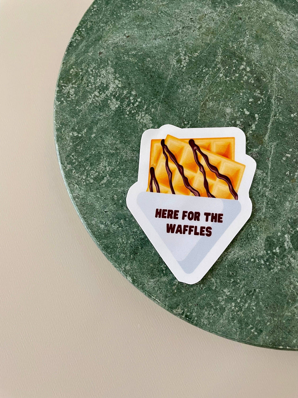 Waffle Ski Snowboarding Die-Cut Sticker