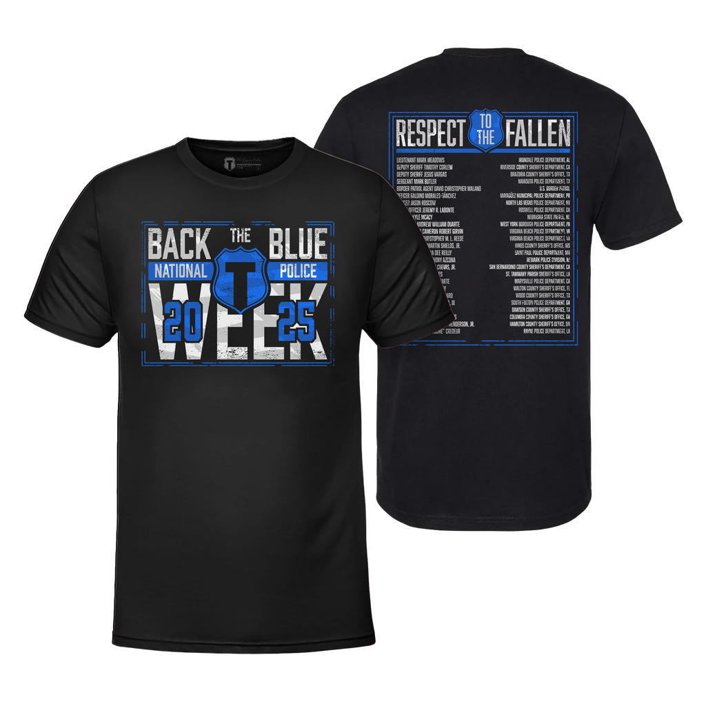 Back Blue Police Commemorative SIGNED T-Shirts