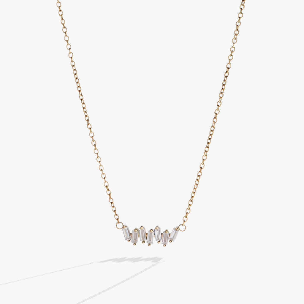 Crystal Baguette Bar Necklace T-Shirts