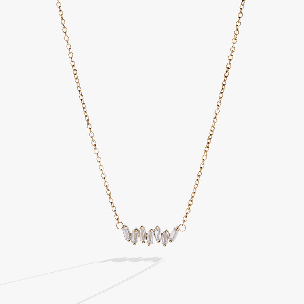 Crystal Baguette Bar Necklace T-Shirts