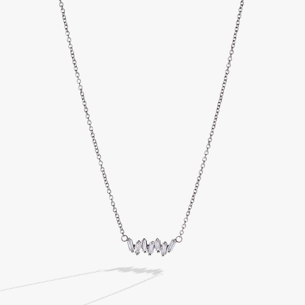 Crystal Baguette Bar Necklace T-Shirts