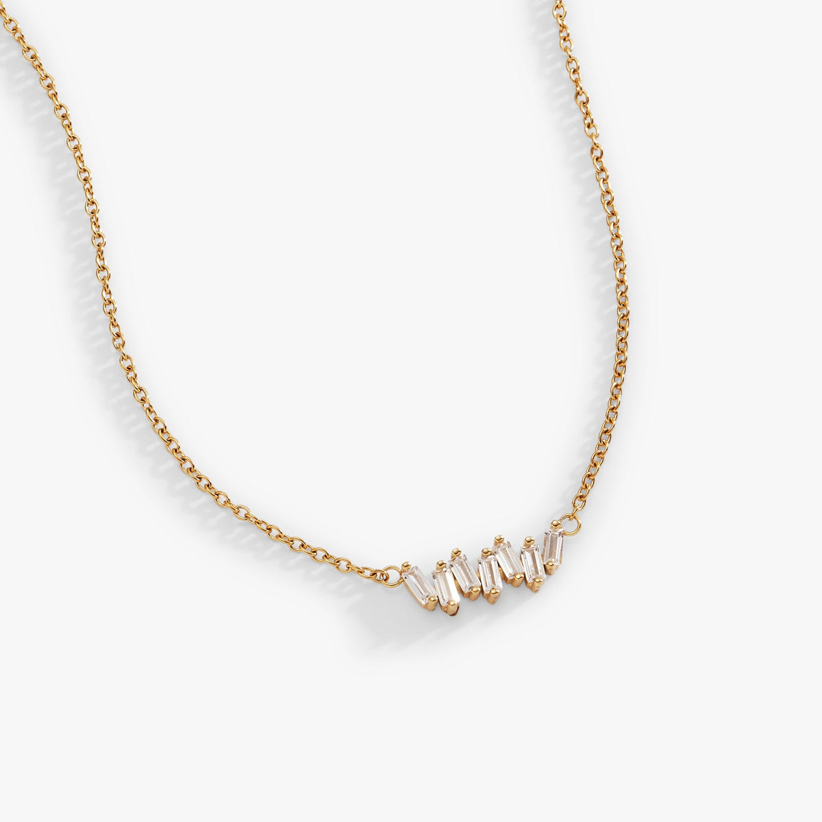 Crystal Baguette Bar Necklace T-Shirts