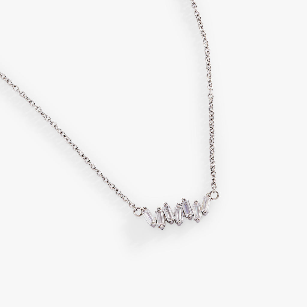Crystal Baguette Bar Necklace T-Shirts