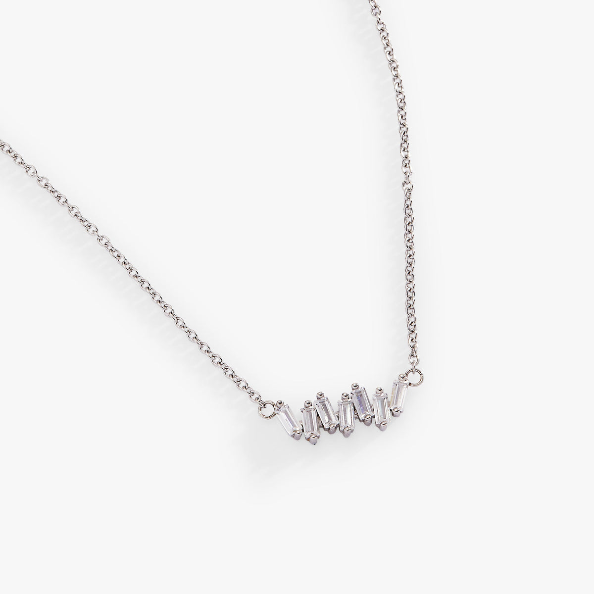 Crystal Baguette Bar Necklace T-Shirts