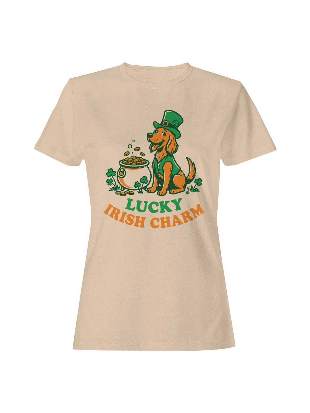 St. Patrick's Day Lucky Irish Charm Dog Women's Tee