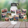 National Park Insulated Sublimated Stamp Water Bottle