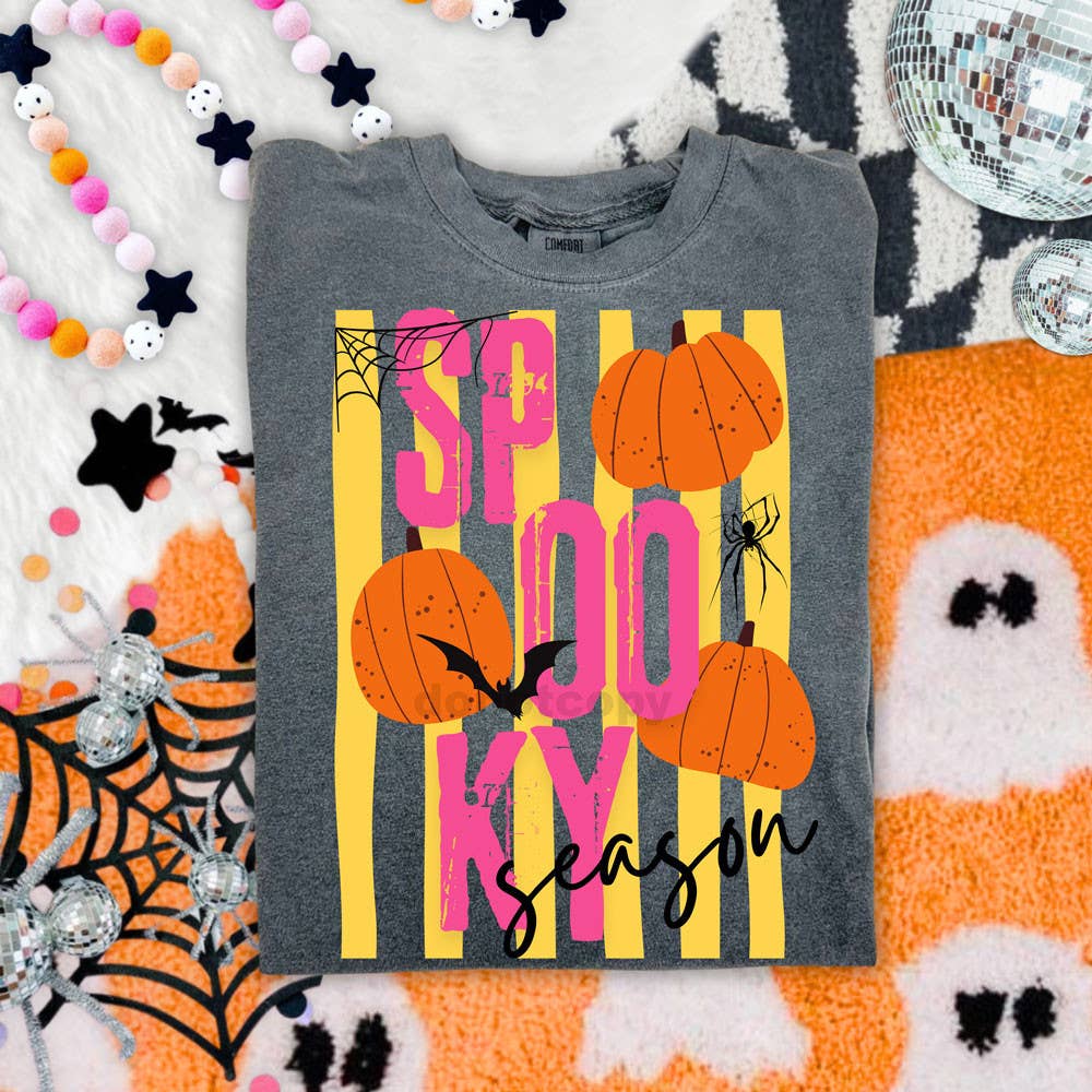 Spooky Season Retro Stripes Tee
