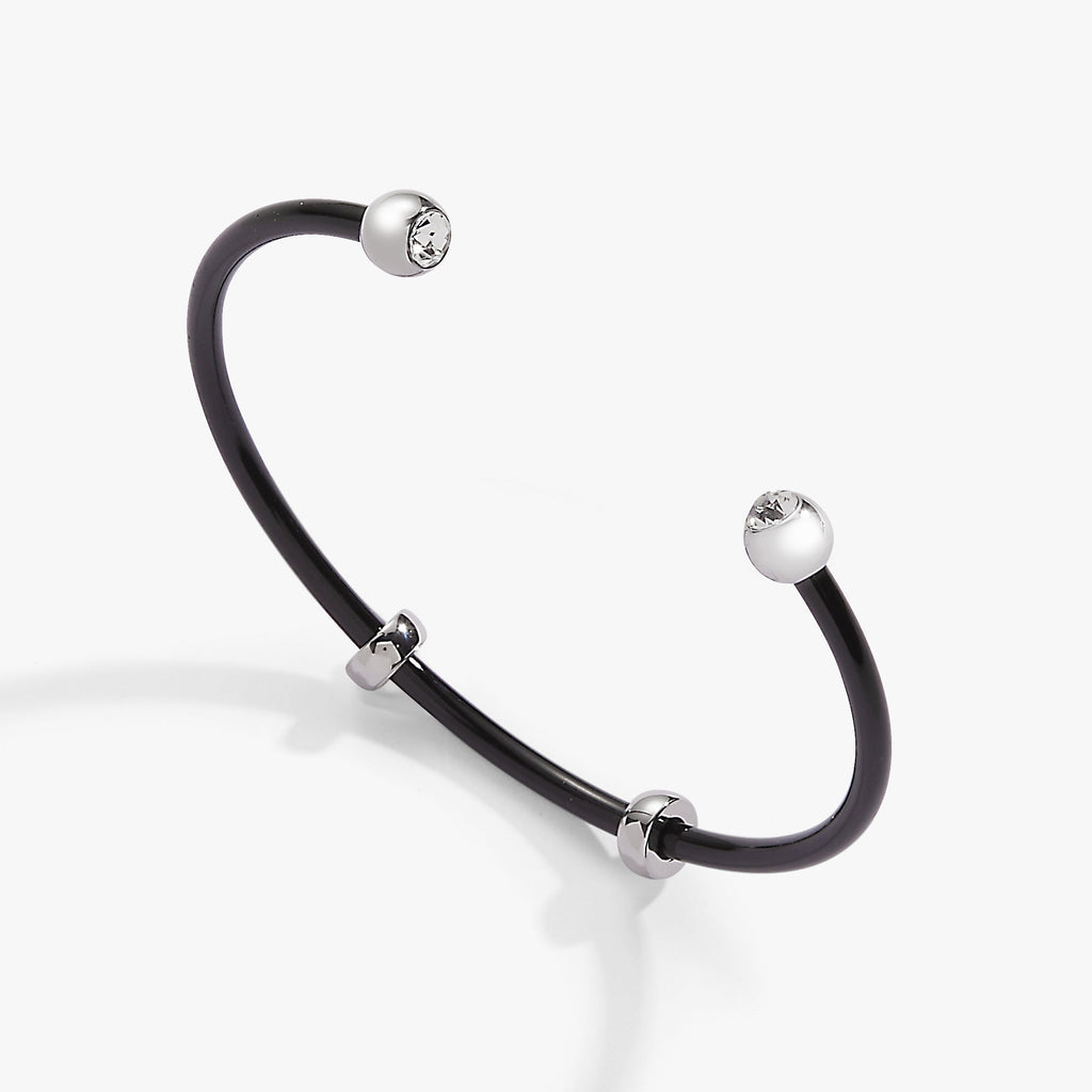 Bezel Stone Enamel Cuff Black T-Shirts