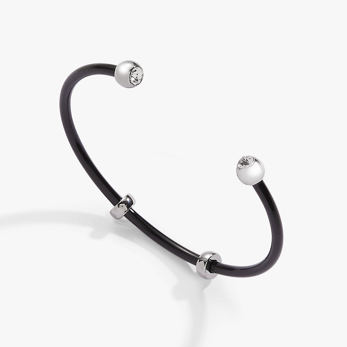 Bezel Stone Enamel Cuff Black T-Shirts