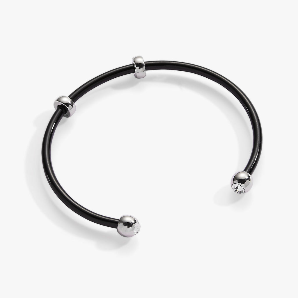 Bezel Stone Enamel Cuff Black T-Shirts