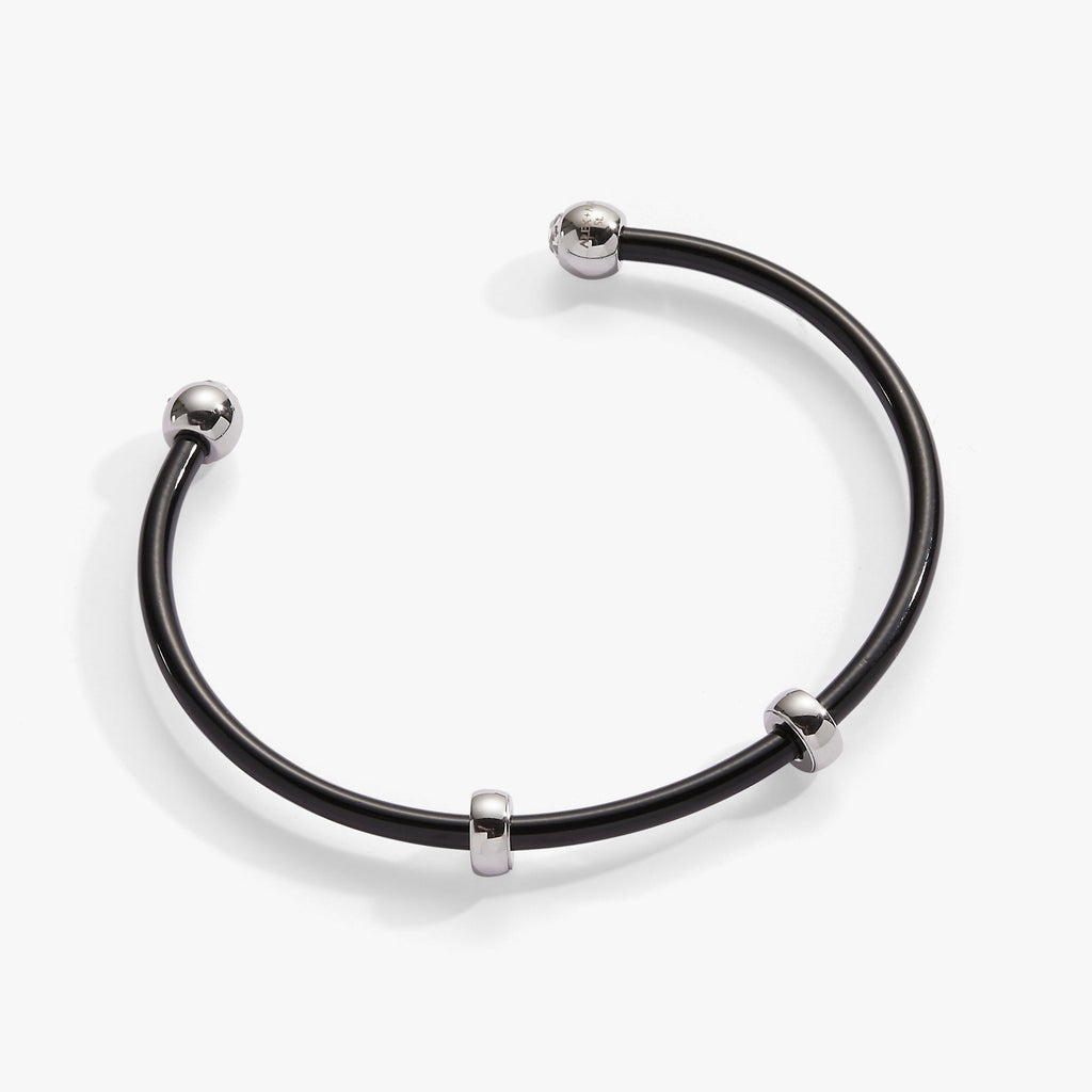 Bezel Stone Enamel Cuff Black T-Shirts