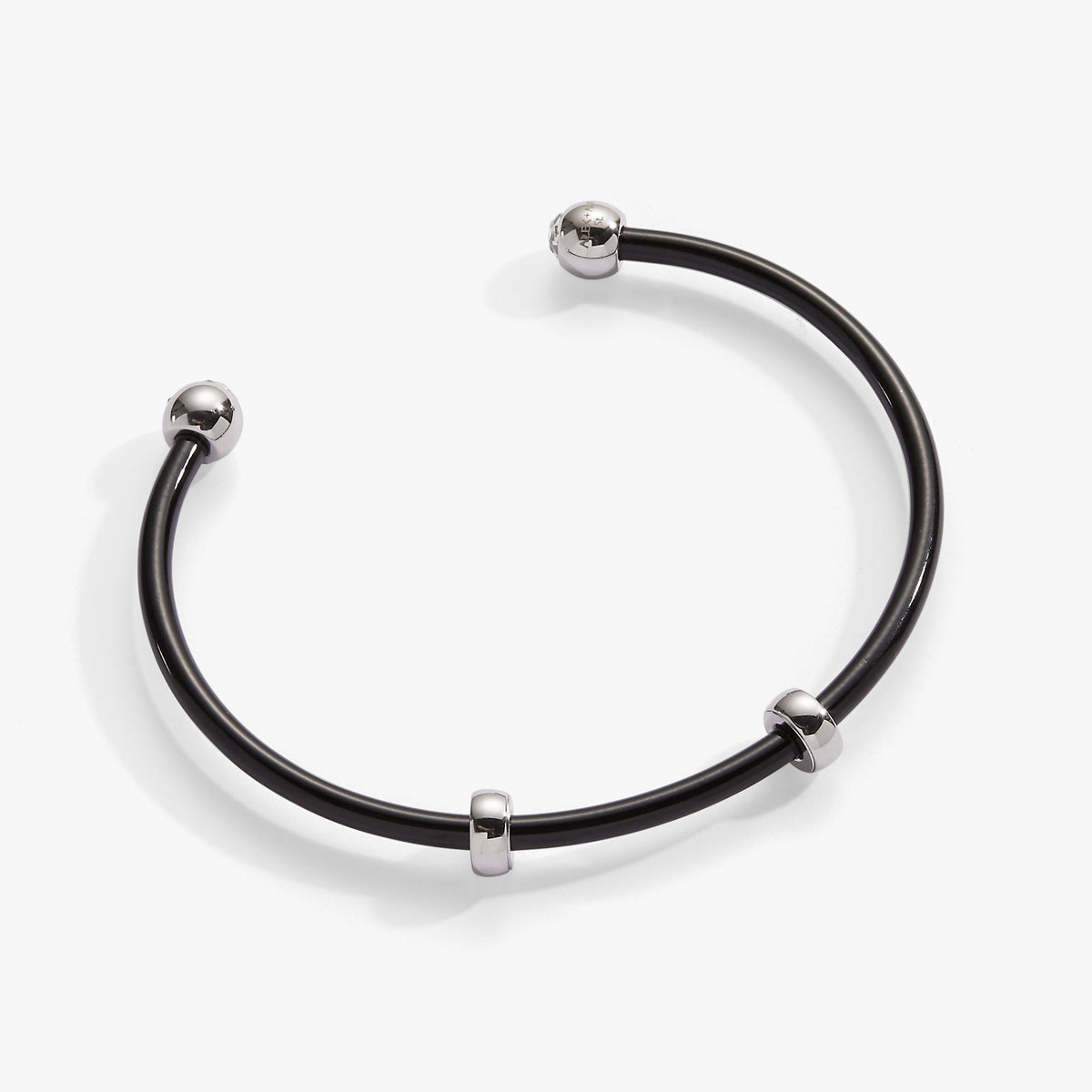 Bezel Stone Enamel Cuff Black T-Shirts