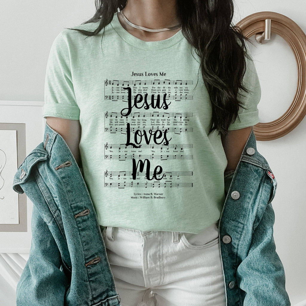 Jesus Loves Me Hymn T-Shirt - Black Ink
