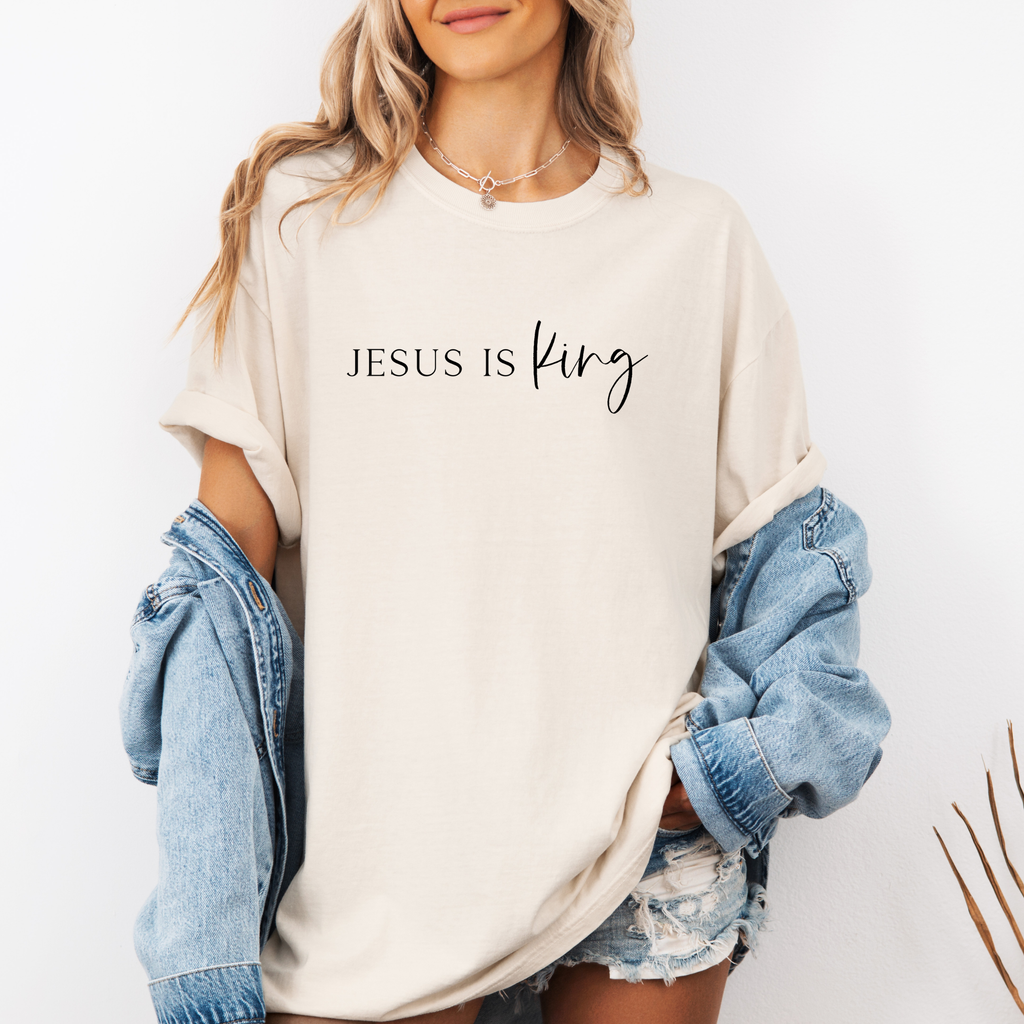 Jesus Is King Graphic Tee - Christian Tee - Faith Fall Tee