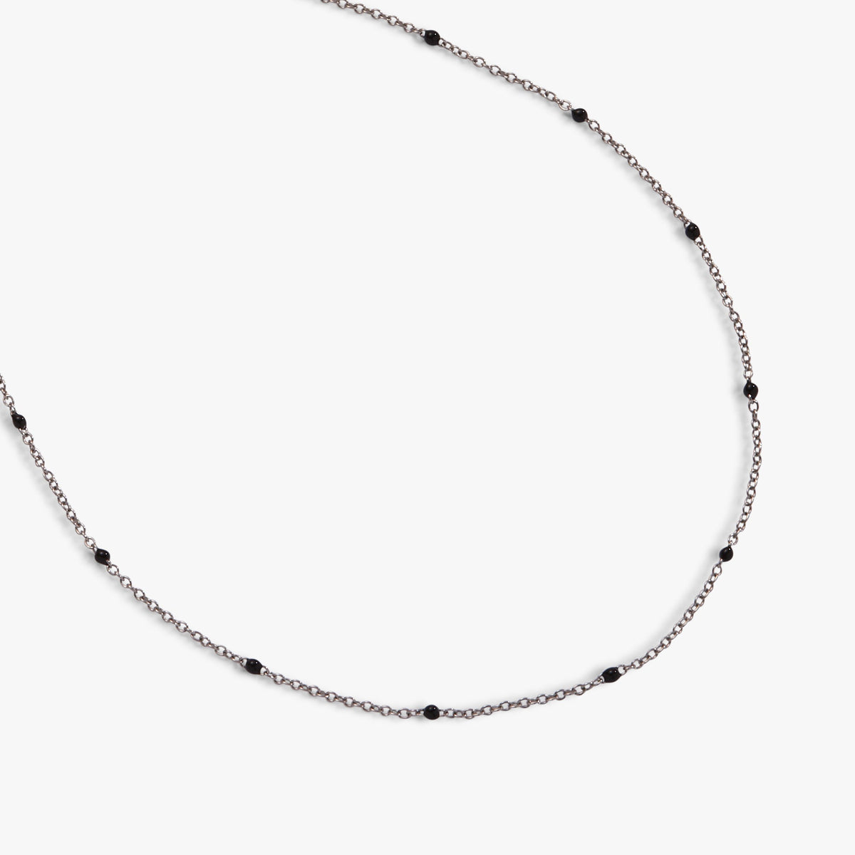 Enamel Black Dot Chain Necklace T-Shirts
