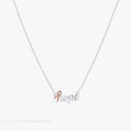 'Hope' Breast Cancer Awareness Pink Ribbon Necklace T-Shirts