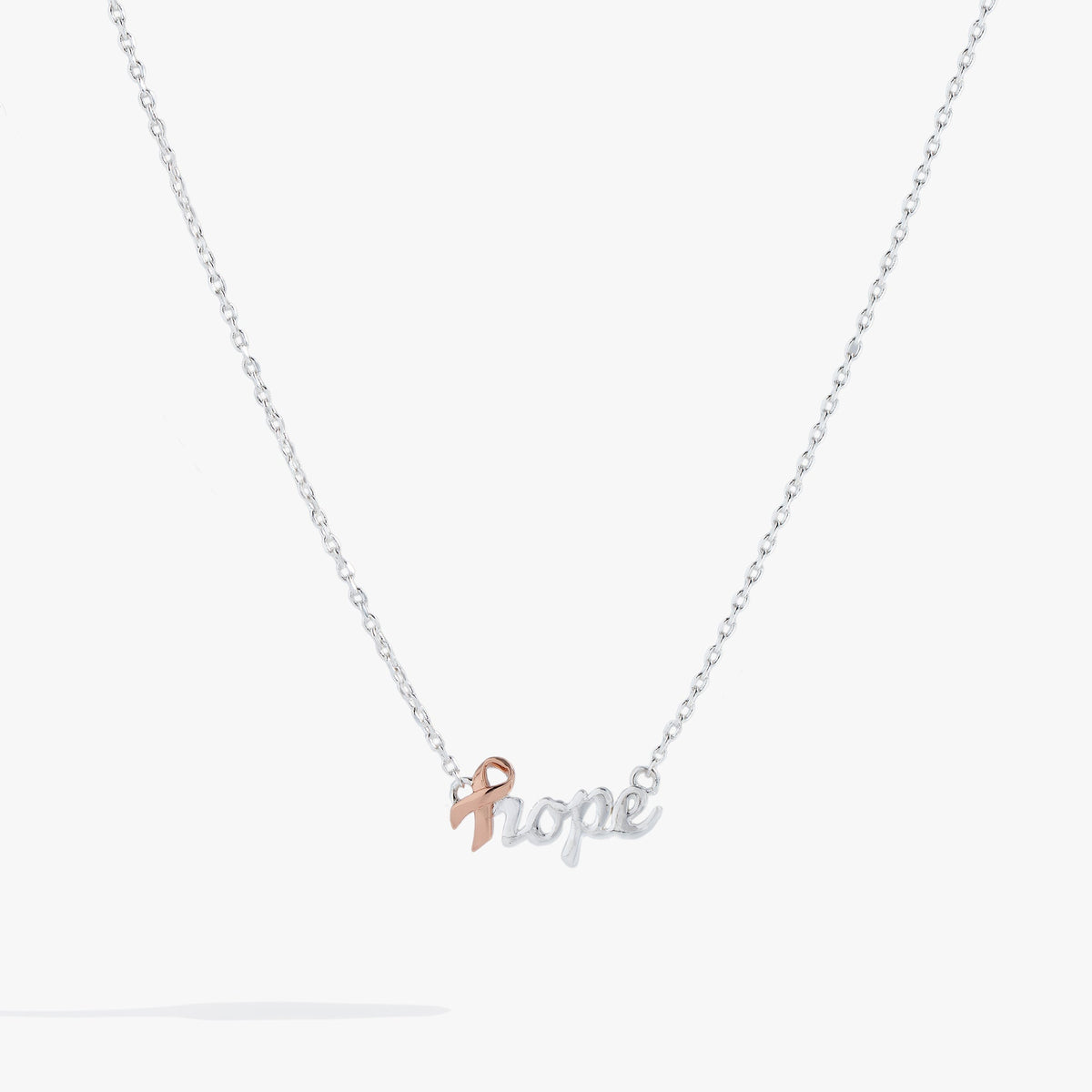 'Hope' Breast Cancer Awareness Pink Ribbon Necklace T-Shirts