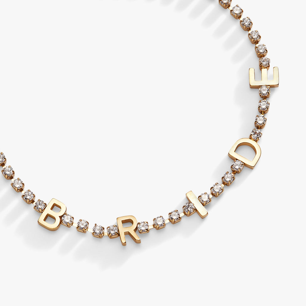 "Bride" Crystal Tennis Bracelet T-Shirts