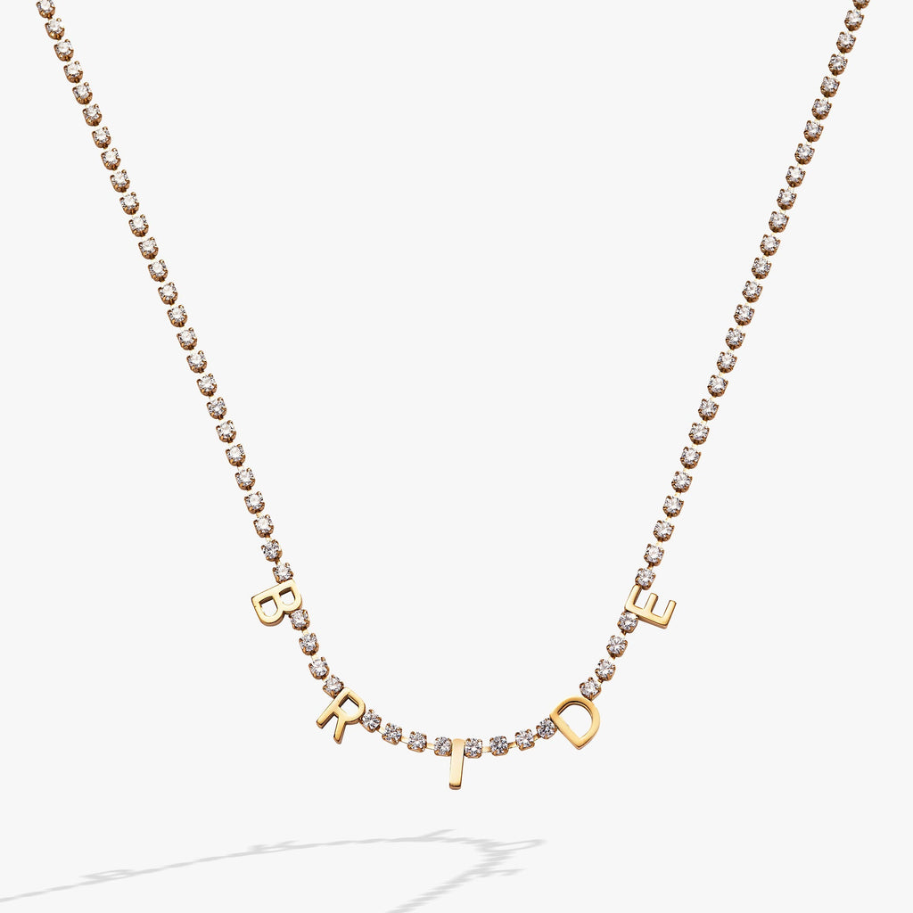“Bride” Crystal Tennis Necklace T-Shirts