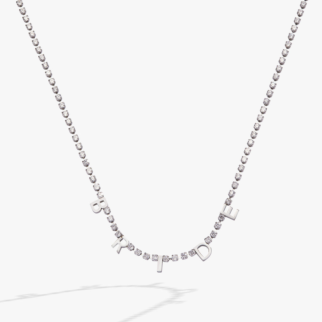 “Bride” Crystal Tennis Necklace T-Shirts