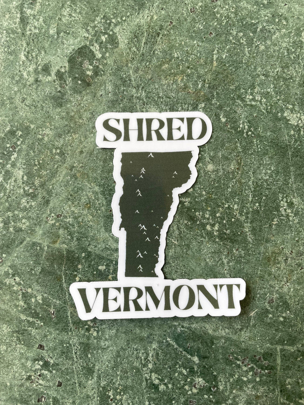 Shred Vermont Ski Sticker| State Sticker Weather Resistant