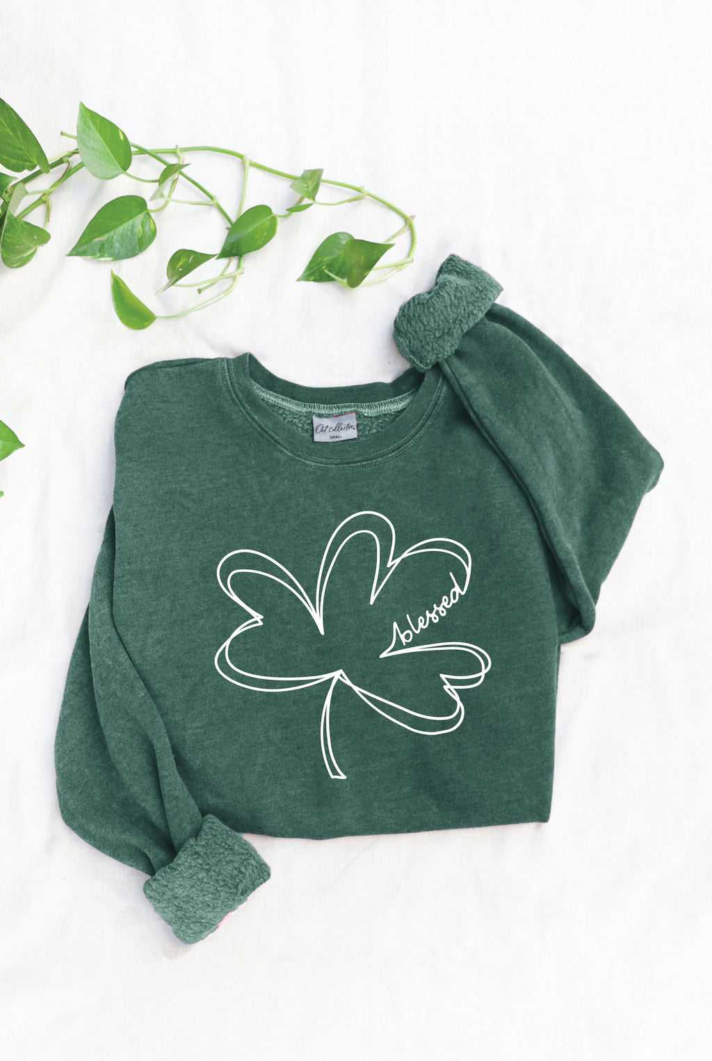 Blessed Clover  Mineral Graphic Sweatshirt