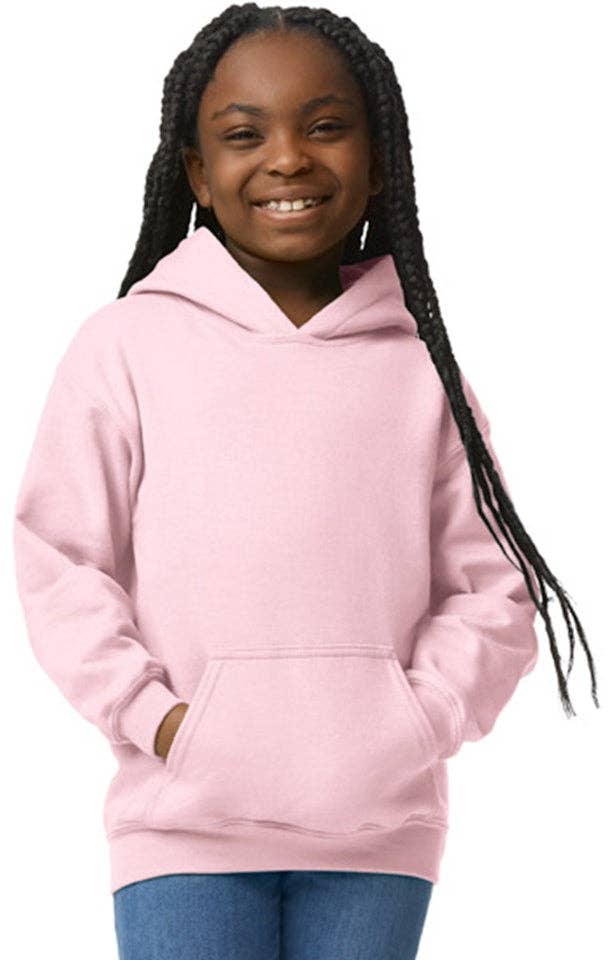 Custom Designed - Hoodie Sweatshirt (Light Pink) Youth, Gildan, Heavy Blend 50/50 Fleece