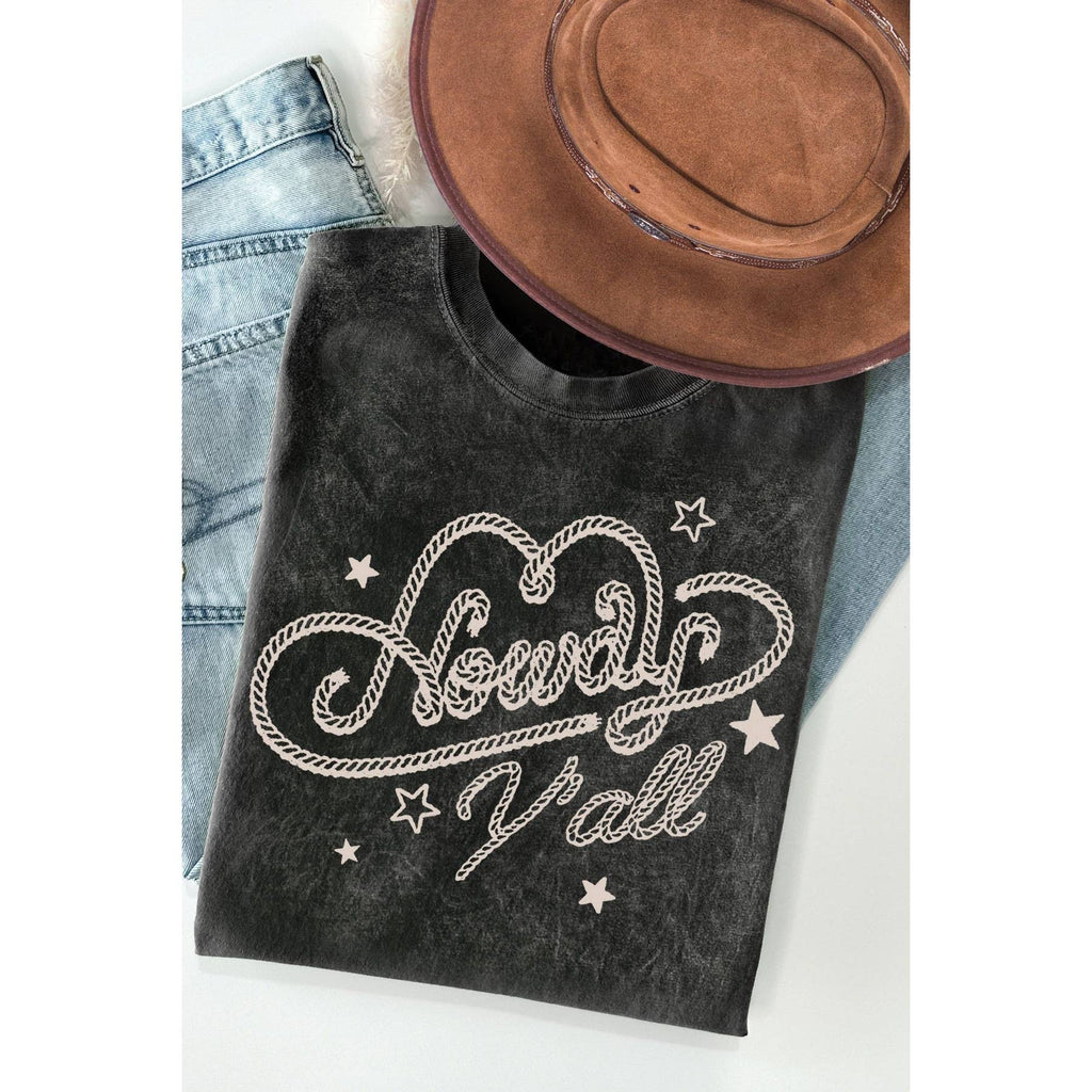 Howdy Yall - Mineral Wash T