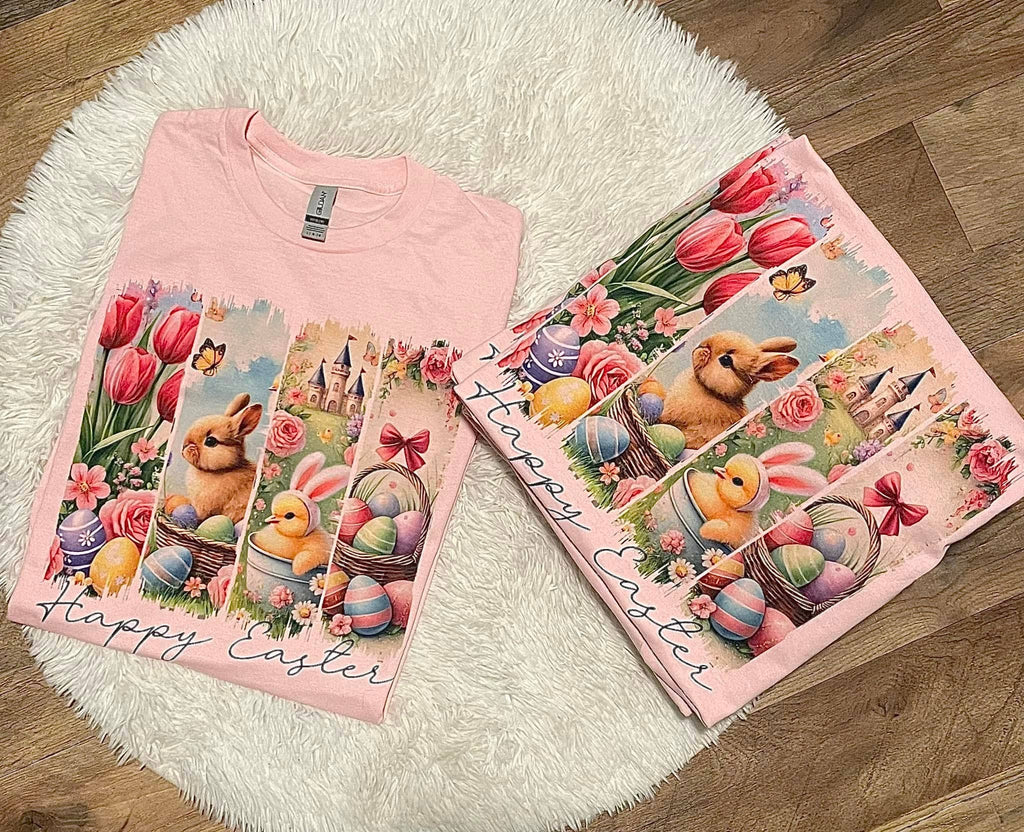 Happy Easter Pink Tshirt