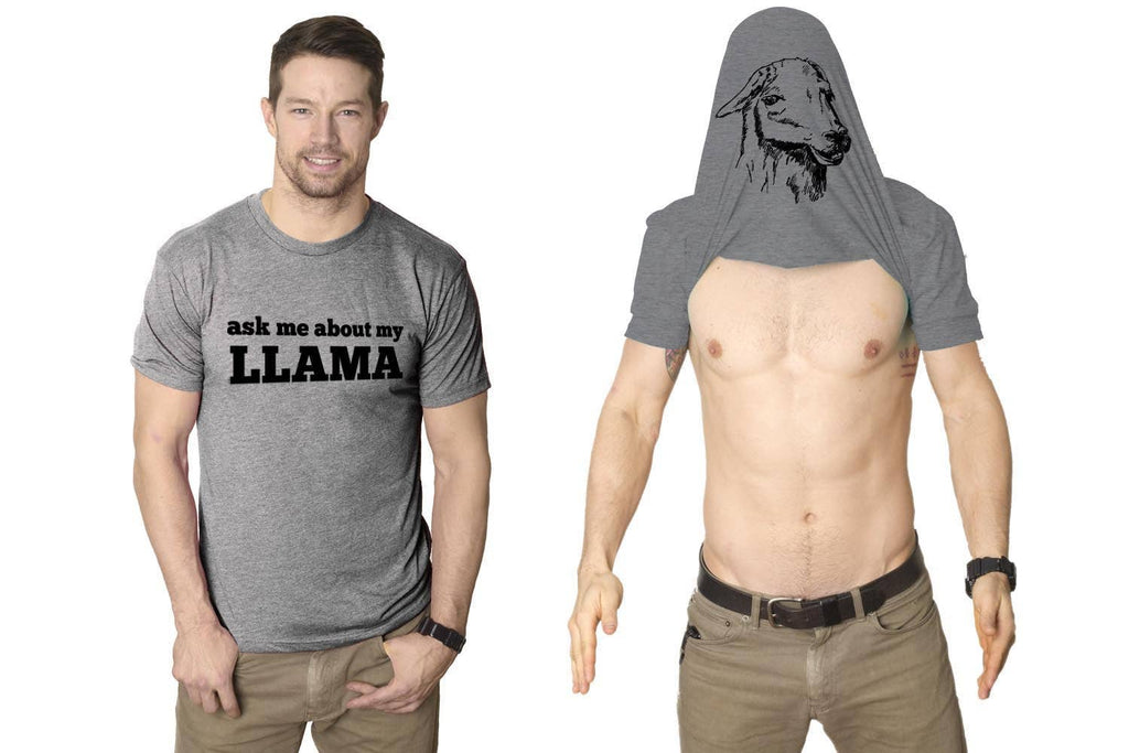 Ask Me About My Llama Flip Men's T Shirt