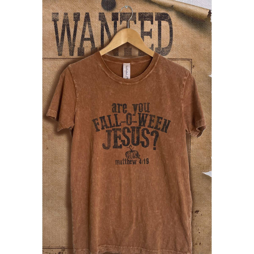Halloween Season Mineral Wash Vintage  Graphic  Tee